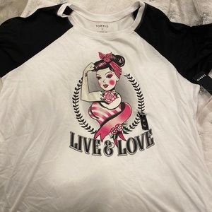 Fight Like A Girl Baseball Tee from Torrid , size 2